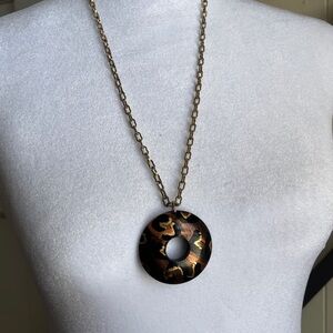 Leopard Print Pendant Necklace